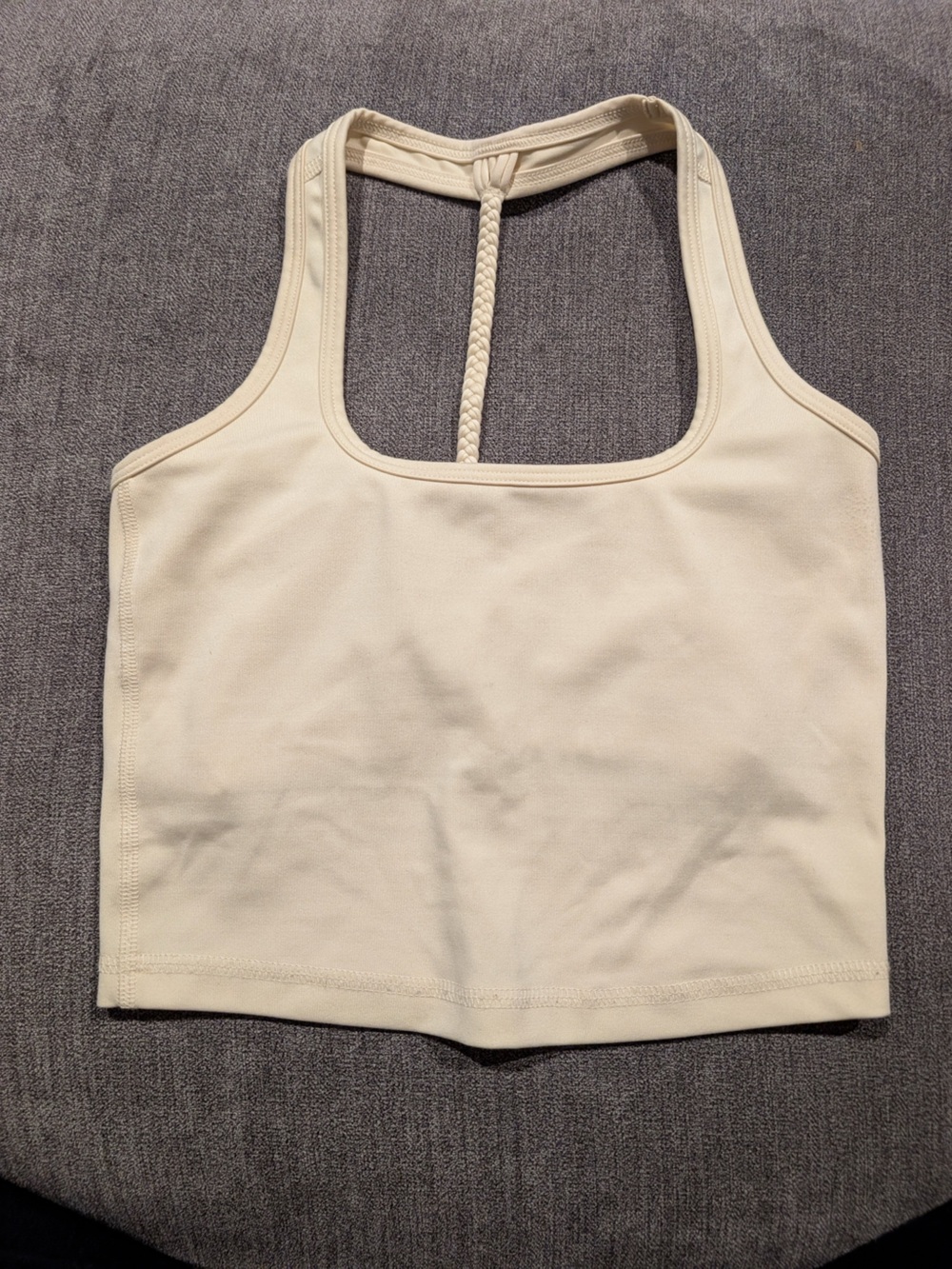 Mika activewear butter yellow braided workout top